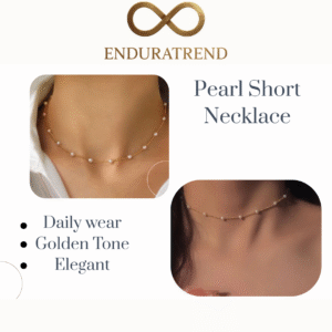 Elegant Golden Pearl Short Necklace for Daily Wear | Enduratrend